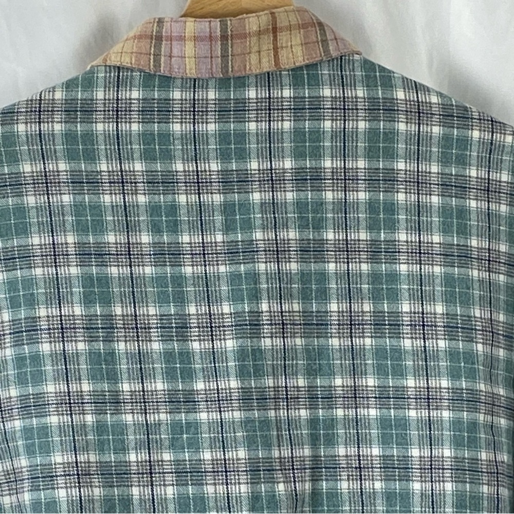 Nectar Clothing Women’s Plaid Patchwork Long Sleeve Cropped Shirt Size Small - Picture 13 of 16